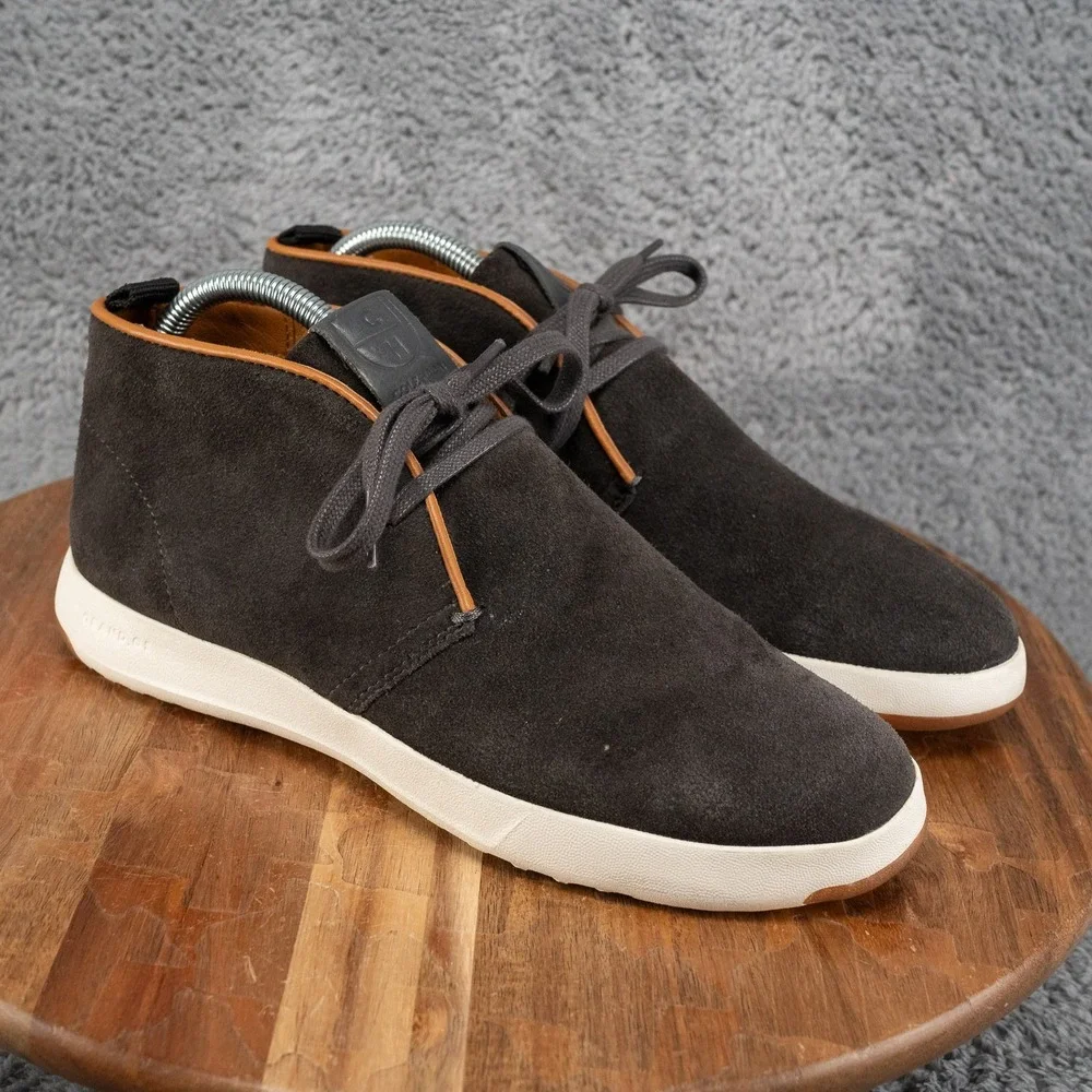 Mens 7 M Cole Haan Grand Pro Chukka Boot Brown Suede Leather Low Sneaker C24661